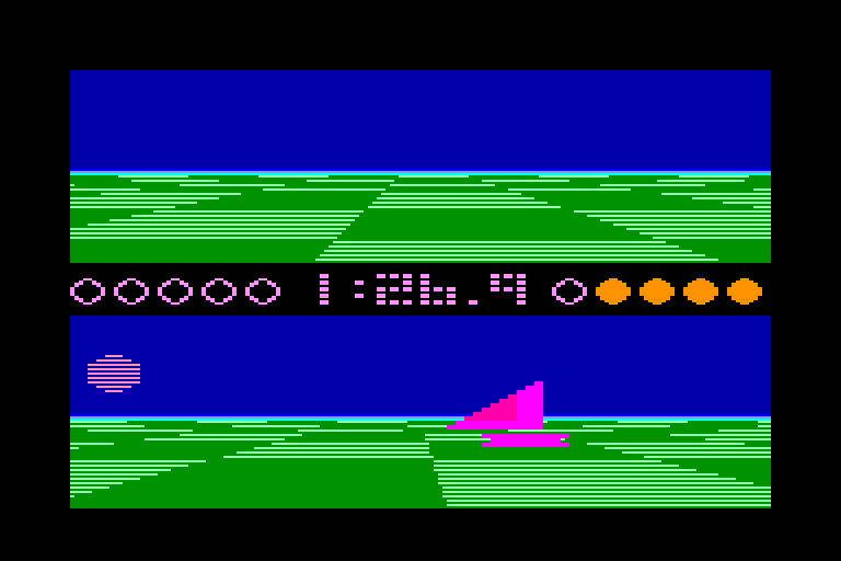 screenshot of the Amstrad CPC game Ballblazer by GameBase CPC