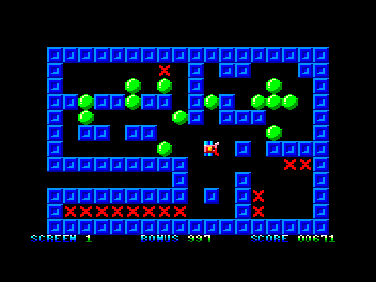 screenshot of the Amstrad CPC game Balldozer by GameBase CPC