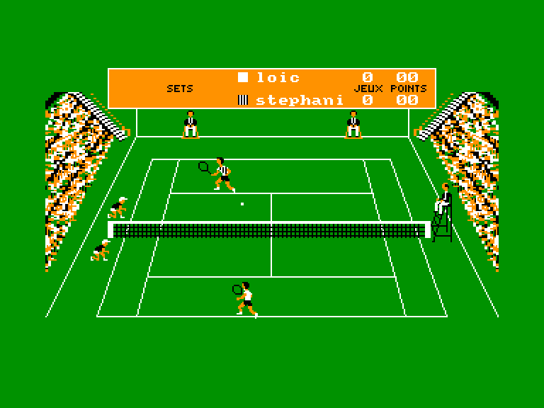 screenshot of the Amstrad CPC game Match Point by GameBase CPC