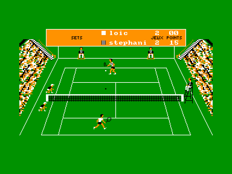 screenshot of the Amstrad CPC game Match Point by GameBase CPC