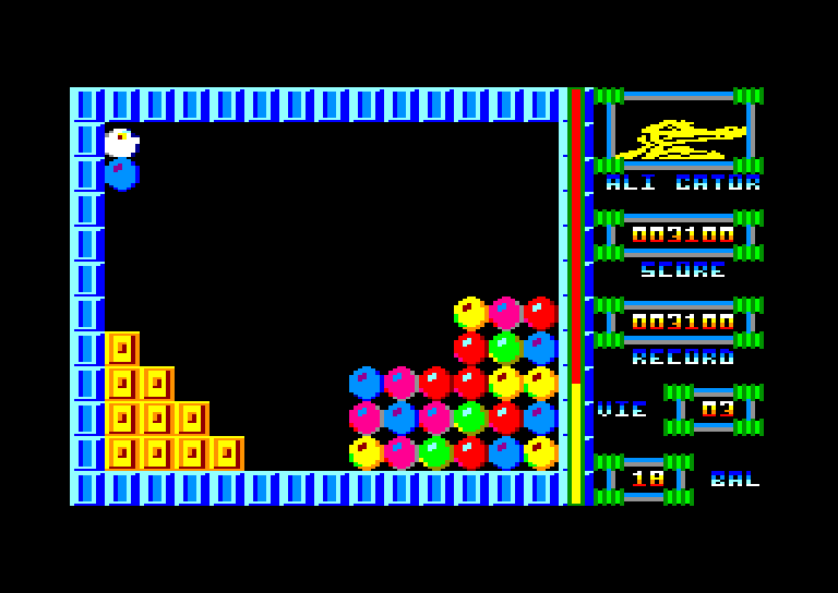 screenshot of the Amstrad CPC game Balling by GameBase CPC