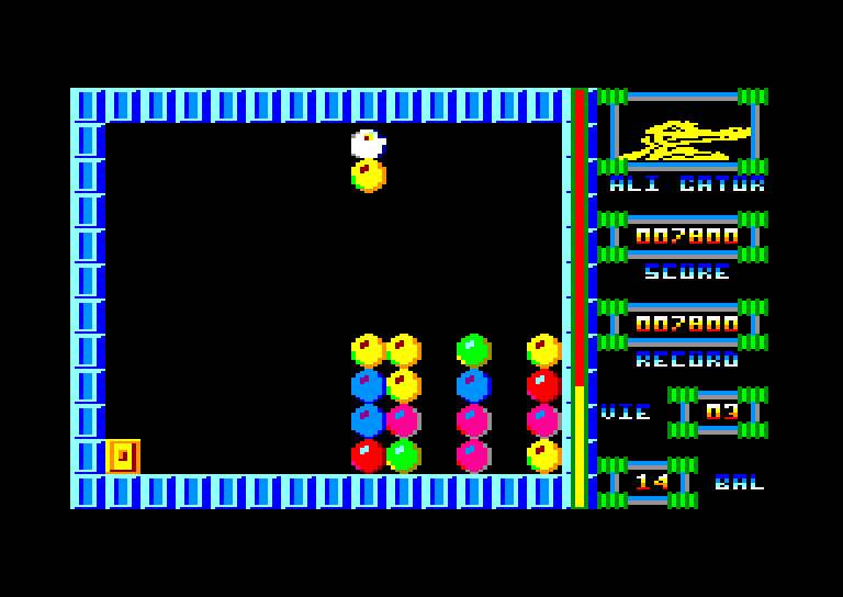 screenshot of the Amstrad CPC game Balling by GameBase CPC