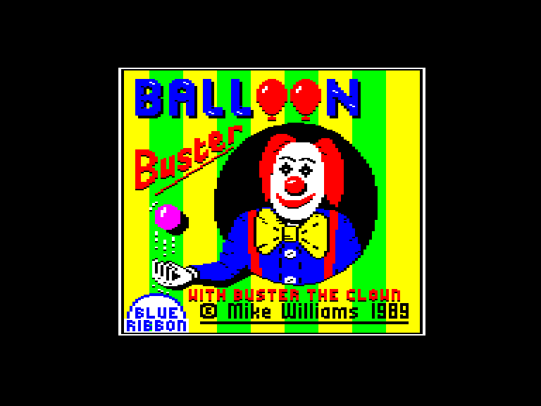 screenshot of the Amstrad CPC game Balloon buster by GameBase CPC
