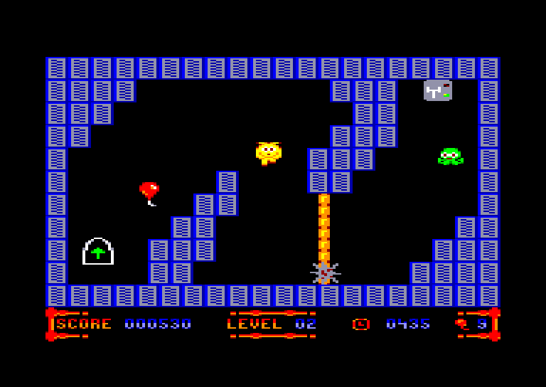 screenshot of the Amstrad CPC game Balloonacy by GameBase CPC