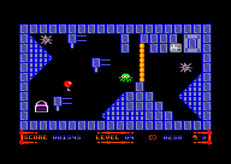 screenshot of the Amstrad CPC game Balloonacy by GameBase CPC