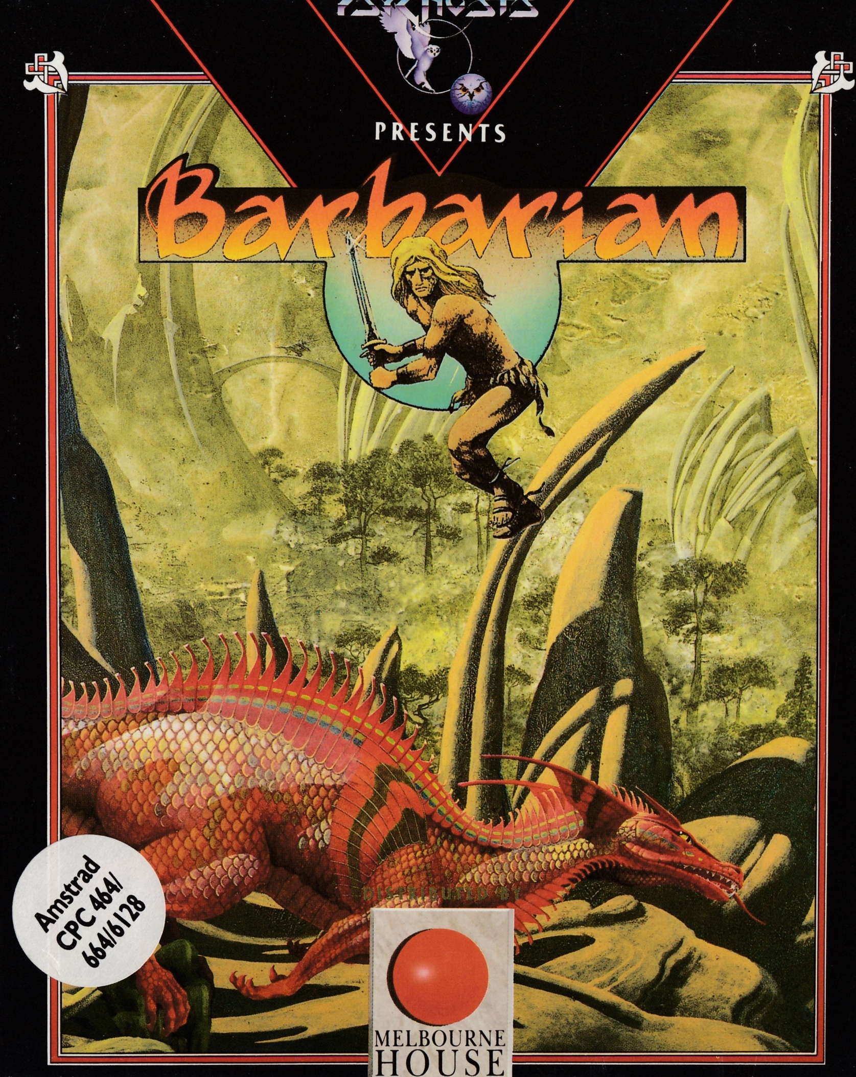 screenshot of the Amstrad CPC game Barbarian by GameBase CPC