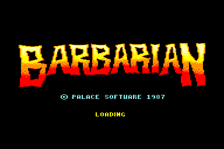 screenshot of the Amstrad CPC game Barbarian by GameBase CPC