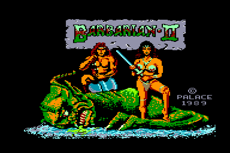 screenshot of the Amstrad CPC game Barbarian II by GameBase CPC