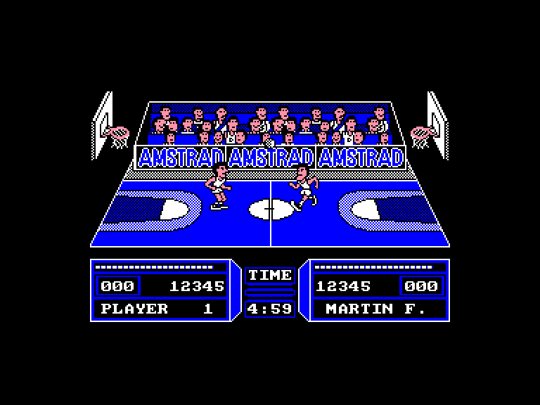 screenshot of the Amstrad CPC game Fernando Martin Basket Master by GameBase CPC