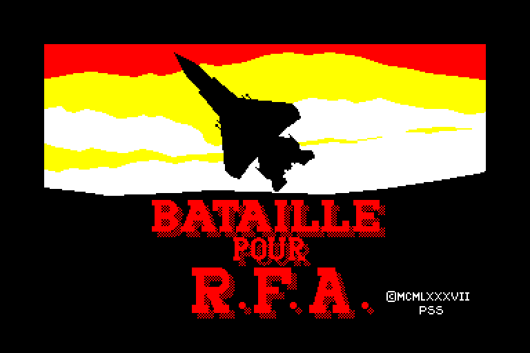 screenshot of the Amstrad CPC game Bataille pour R.F.A.