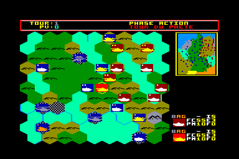 screenshot of the Amstrad CPC game Bataille pour R.F.A. by GameBase CPC