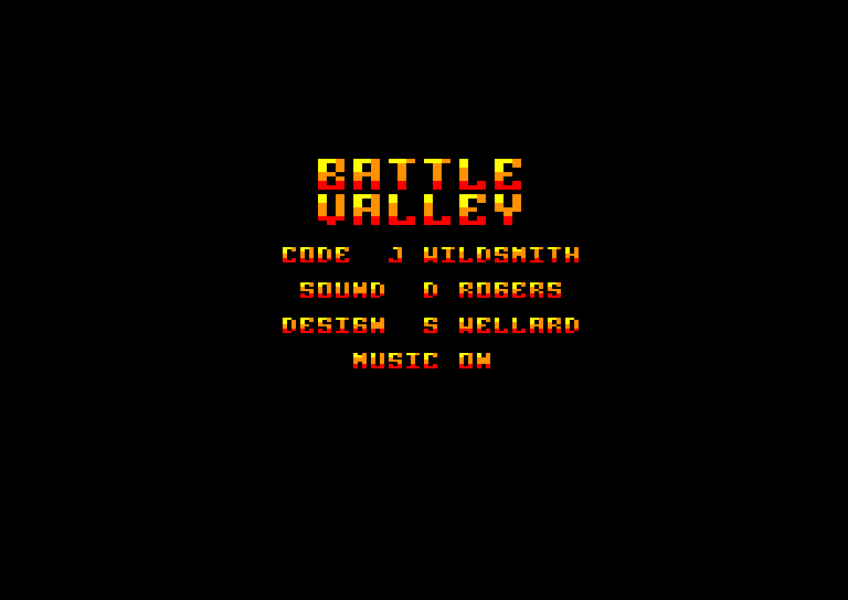 screenshot of the Amstrad CPC game Battle Valley by GameBase CPC