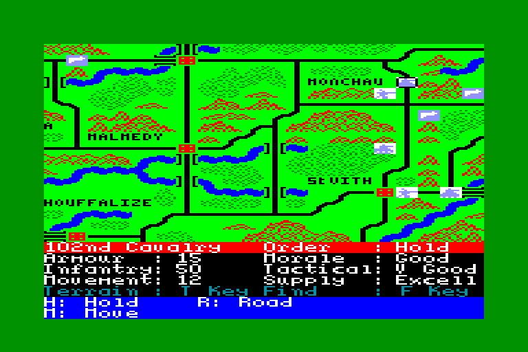 screenshot of the Amstrad CPC game Battle of the bulge (the) by GameBase CPC