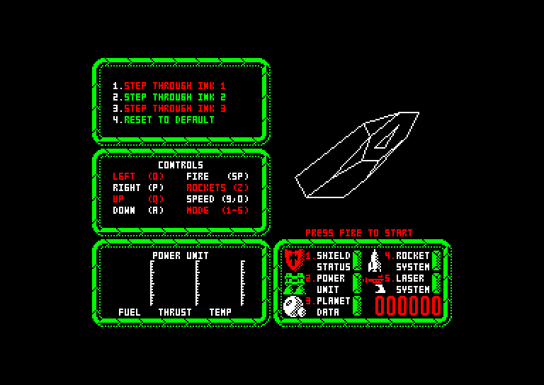 screenshot of the Amstrad CPC game Battle of the Planets by GameBase CPC