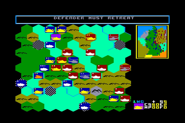 screenshot of the Amstrad CPC game Battlefield Germany by GameBase CPC