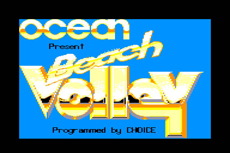 screenshot of the Amstrad CPC game Beach volley by GameBase CPC