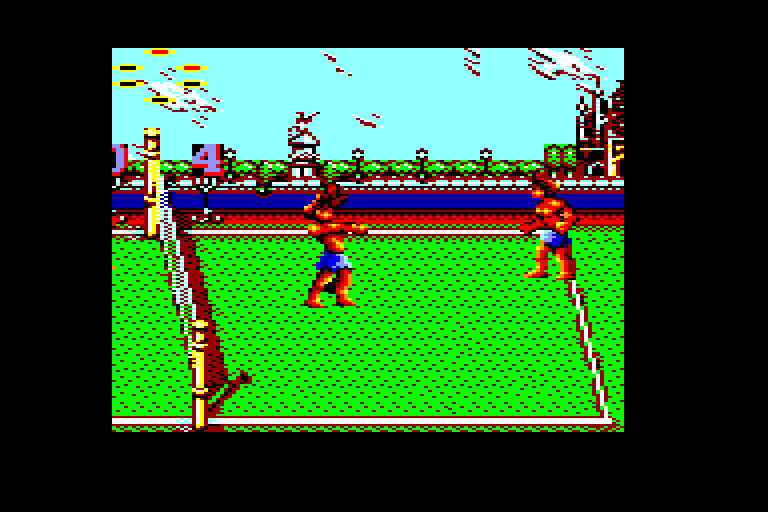 screenshot of the Amstrad CPC game Beach volley by GameBase CPC