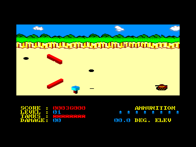 screenshot of the Amstrad CPC game Beach-Head by GameBase CPC