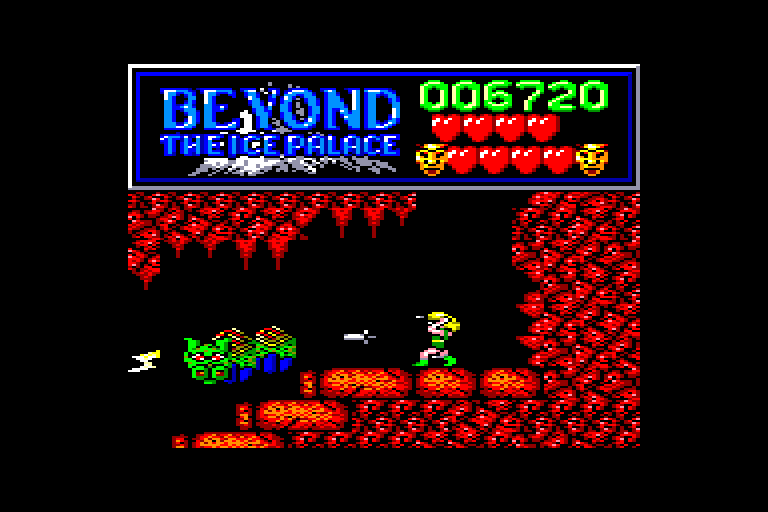 screenshot of the Amstrad CPC game Beyond the Ice Palace by GameBase CPC