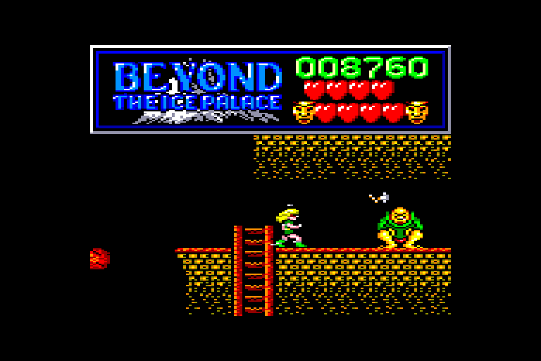 screenshot of the Amstrad CPC game Beyond the Ice Palace by GameBase CPC