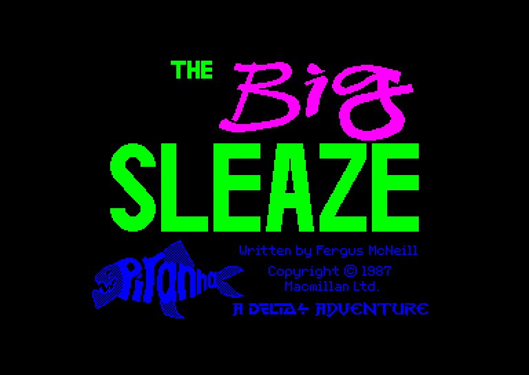 screenshot of the Amstrad CPC game Big sleaze (the) by GameBase CPC