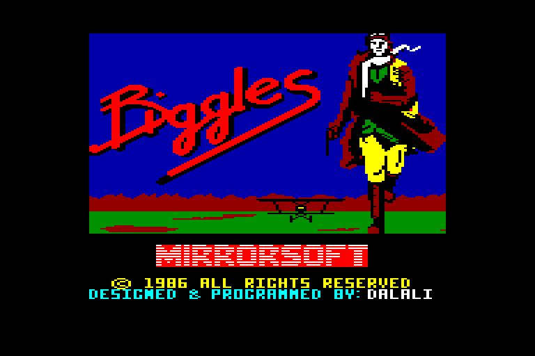 screenshot of the Amstrad CPC game Biggles by GameBase CPC