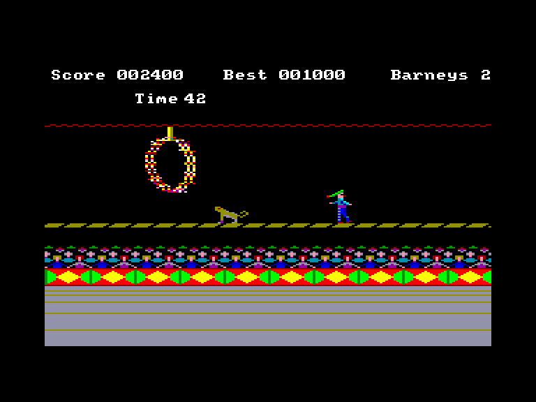 screenshot of the Amstrad CPC game Bigtop barney by GameBase CPC