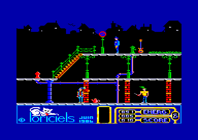 screenshot of the Amstrad CPC game Billy la banlieue by GameBase CPC