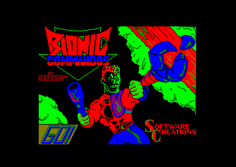 screenshot of the Amstrad CPC game Bionic commando by GameBase CPC