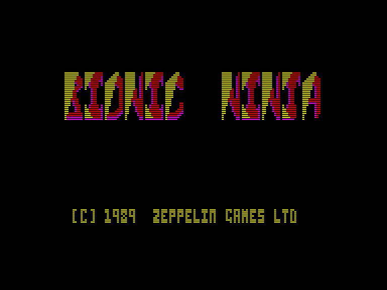 screenshot of the Amstrad CPC game Bionic ninja by GameBase CPC