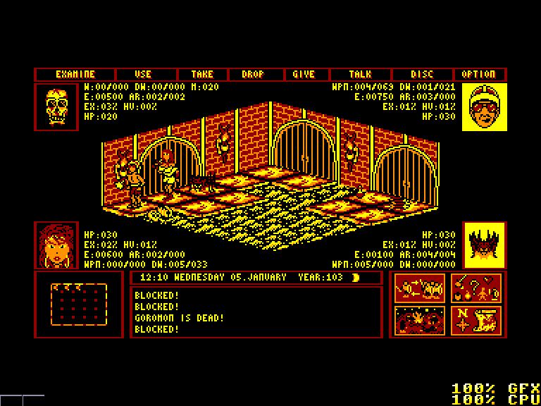 screenshot of the Amstrad CPC game Black land by GameBase CPC