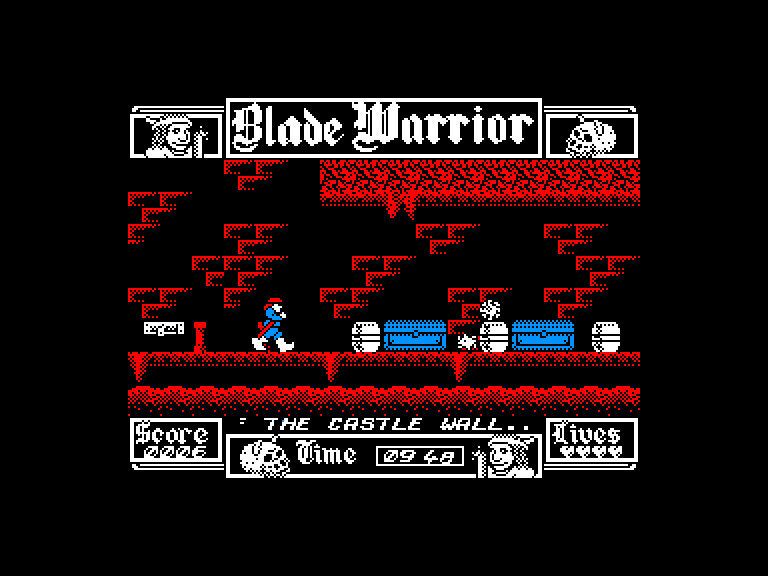 screenshot of the Amstrad CPC game Blade warrior by GameBase CPC