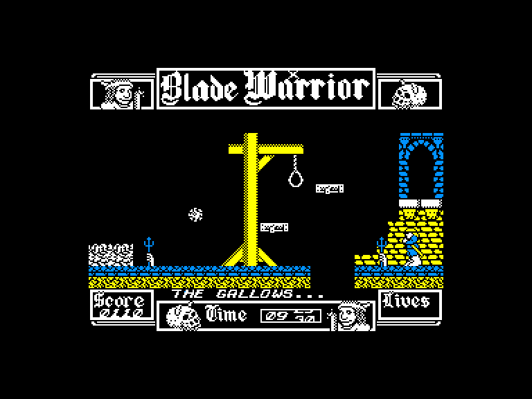 screenshot of the Amstrad CPC game Blade warrior by GameBase CPC