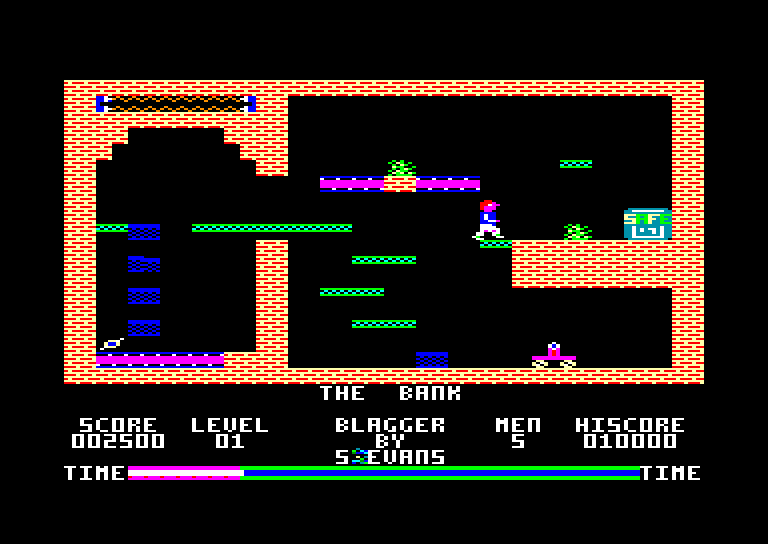 screenshot of the Amstrad CPC game Blagger by GameBase CPC