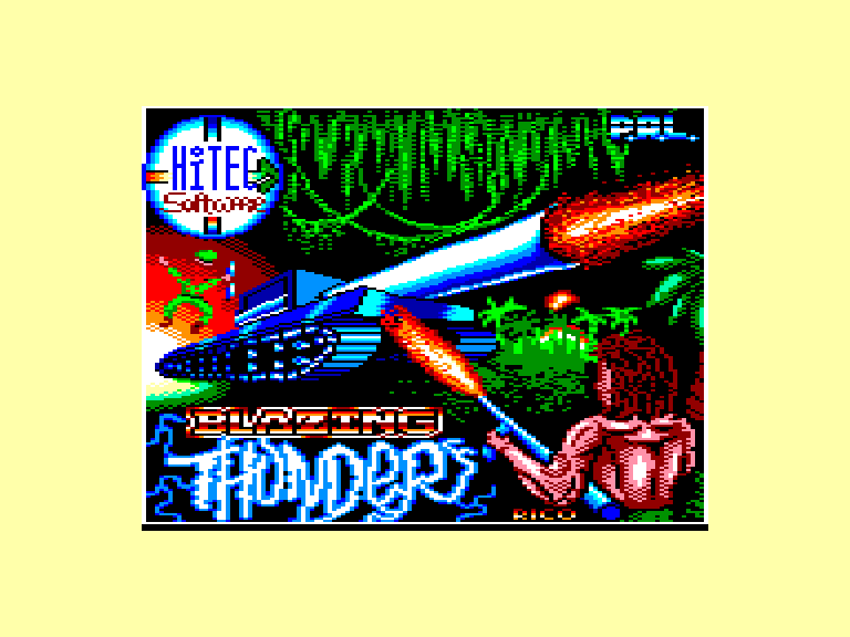 screenshot of the Amstrad CPC game Blazing Thunder by GameBase CPC