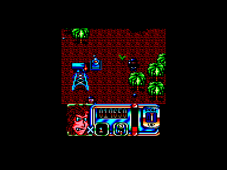 screenshot of the Amstrad CPC game Blazing Thunder by GameBase CPC