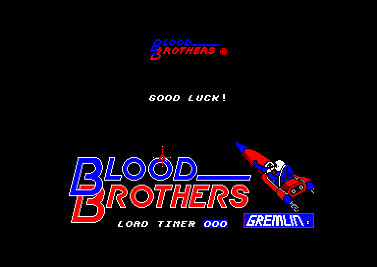 screenshot of the Amstrad CPC game Blood Brothers by GameBase CPC