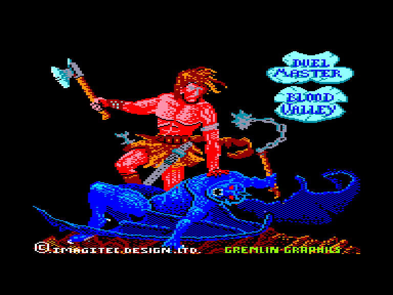 screenshot of the Amstrad CPC game Blood Valley by GameBase CPC
