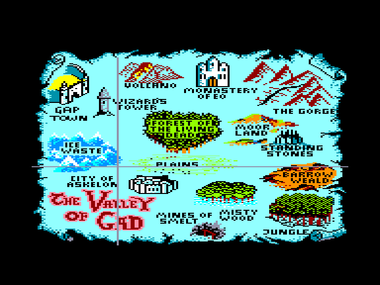 screenshot of the Amstrad CPC game Blood Valley by GameBase CPC