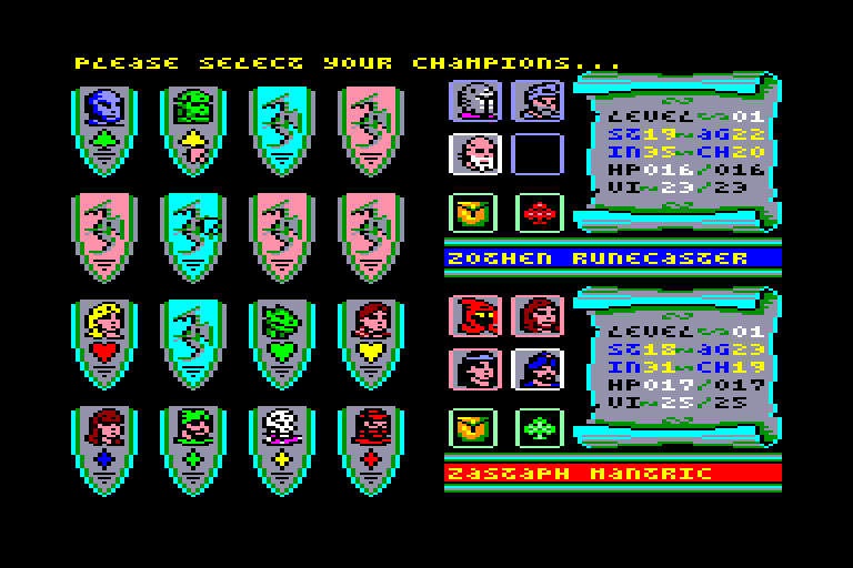 screenshot of the Amstrad CPC game Bloodwych by GameBase CPC