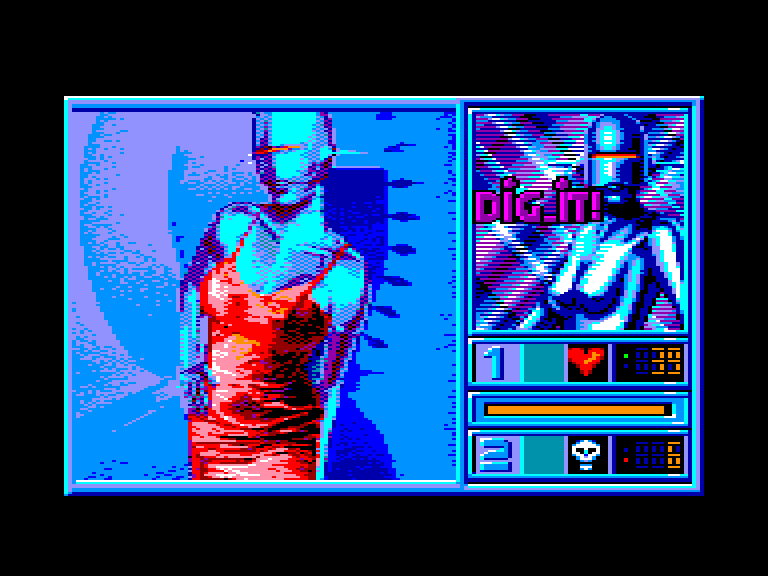 screenshot of the Amstrad CPC game Blue Angel 69 by GameBase CPC