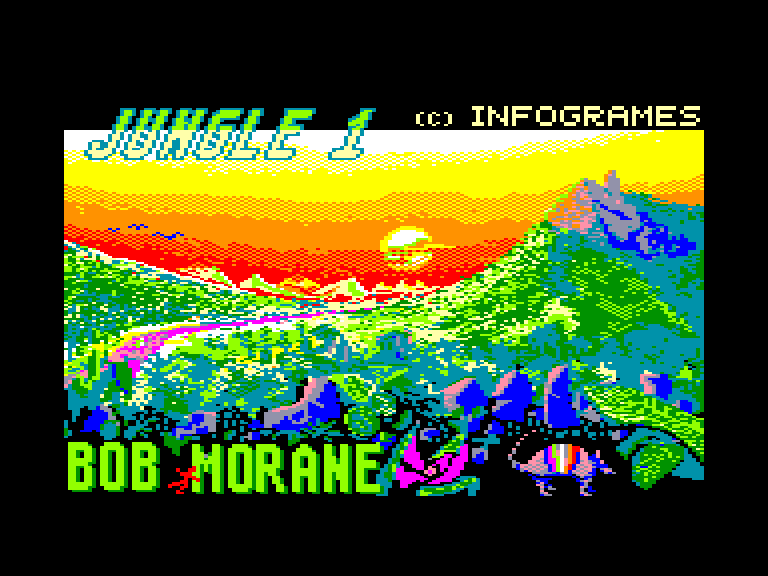 screenshot of the Amstrad CPC game Bob Morane - Jungle 1