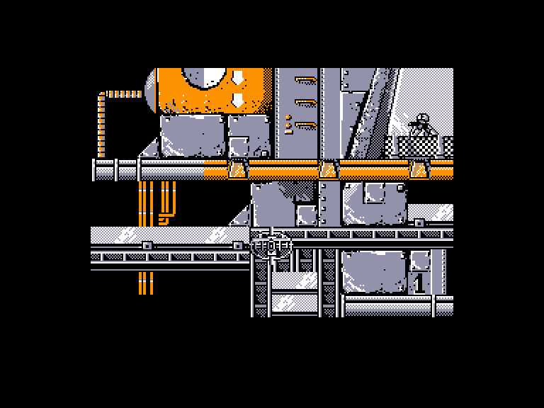 screenshot of the Amstrad CPC game Bob Morane - Science Fiction 1 by GameBase CPC