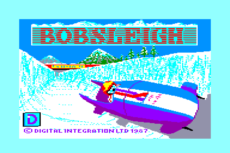 screenshot of the Amstrad CPC game Bobsleigh by GameBase CPC