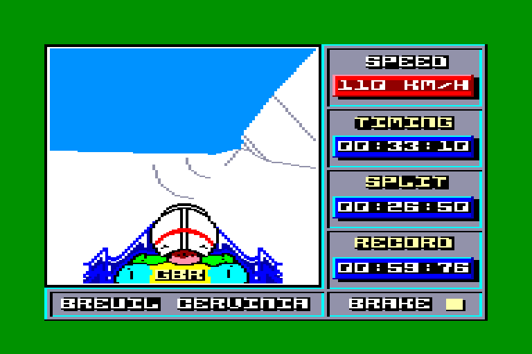 screenshot of the Amstrad CPC game Bobsleigh by GameBase CPC