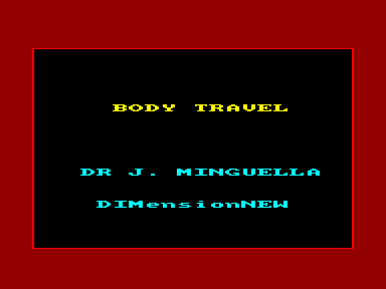 screenshot of the Amstrad CPC game Body Travel by GameBase CPC
