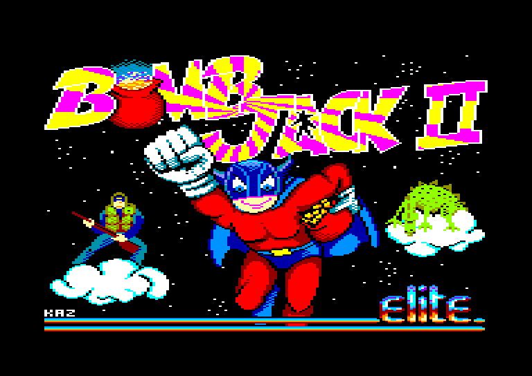 screenshot of the Amstrad CPC game Bomb Jack II by GameBase CPC