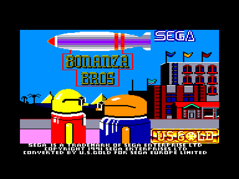 screenshot of the Amstrad CPC game Bonanza Bros by GameBase CPC