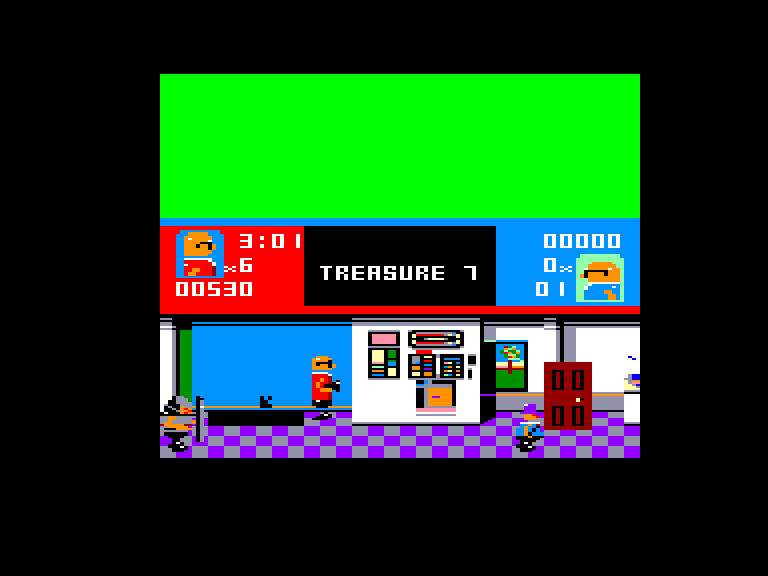 screenshot of the Amstrad CPC game Bonanza Bros by GameBase CPC