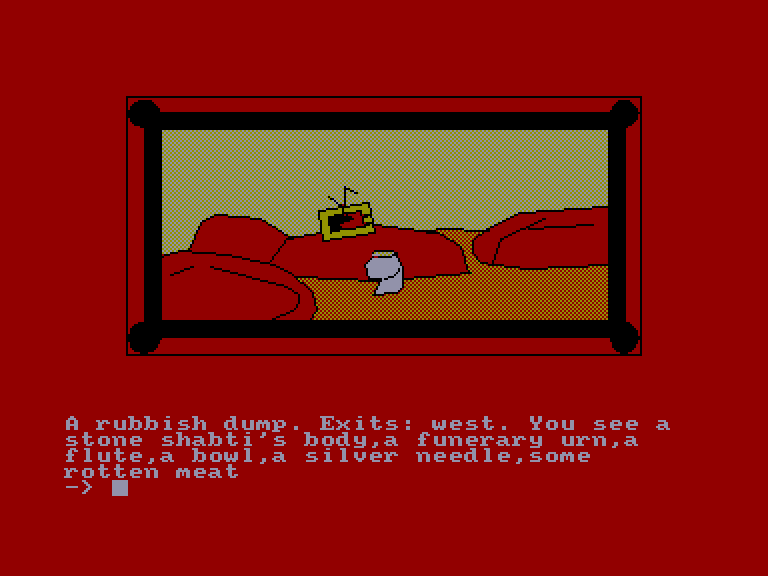 screenshot of the Amstrad CPC game Book of the dead by GameBase CPC